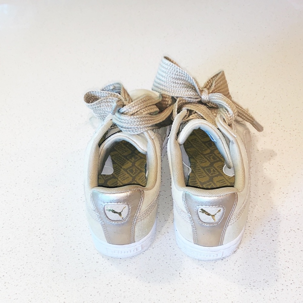 Tan suede sneakers